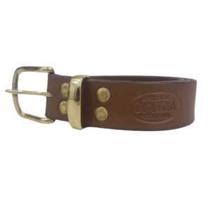 Custom Handcrafted Tan Leather Belt